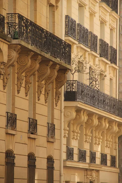 Facade Classic Apartments Block Paris — Stock Photo, Image