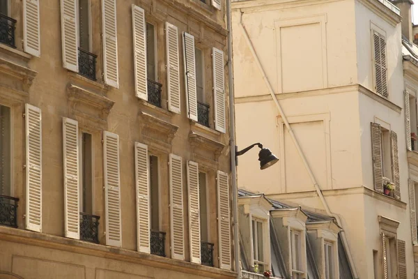 Fachada Bloque Apartamentos Clásicos París —  Fotos de Stock