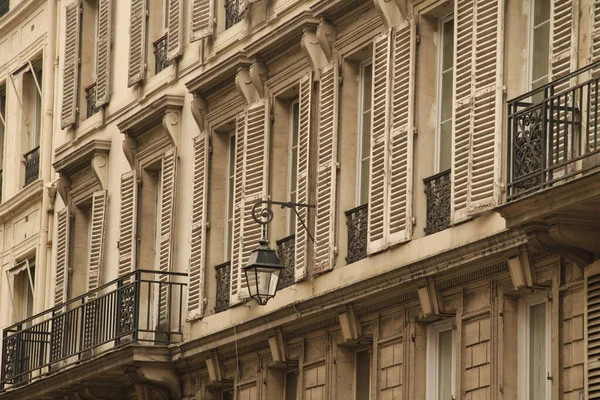 Façade Immeuble Appartements Classique Paris — Photo