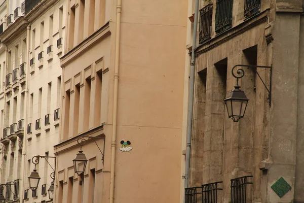 Fasáda Klasického Bytového Bloku Paříži — Stock fotografie