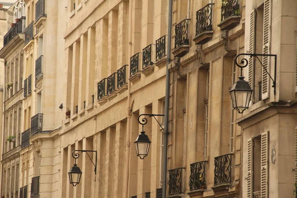 Fassade Eines Klassischen Wohnblocks Paris — Stockfoto