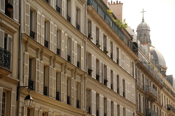 Façade Immeuble Appartements Classique Paris — Photo