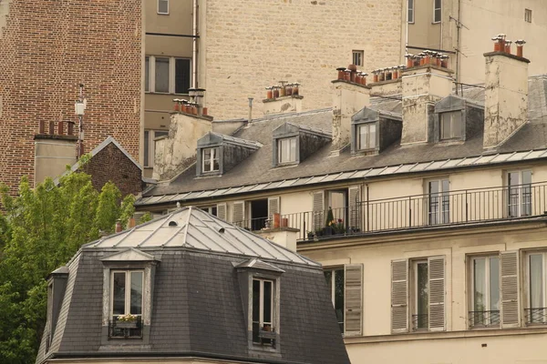 Fachada Bloque Apartamentos Clásicos París —  Fotos de Stock