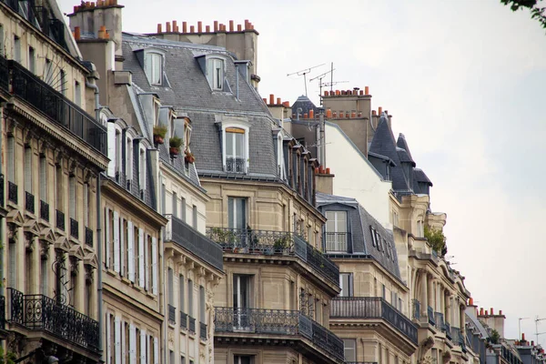 Facade Classic Apartments Block Paris — Stock Photo, Image