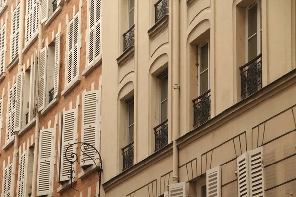 Fachada Bloco Apartamentos Clássicos Paris — Fotografia de Stock