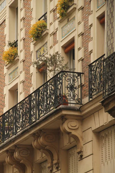 Facade Classic Apartments Block Paris — Stock Photo, Image