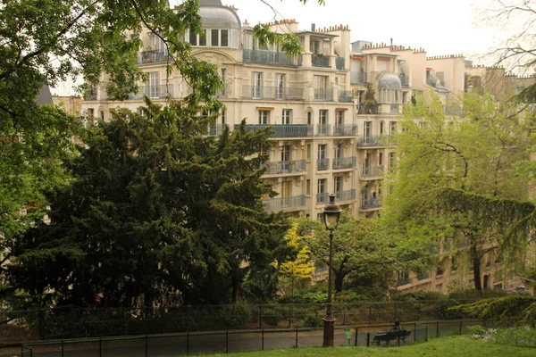 Facade Classic Apartments Block Paris — Stock Photo, Image