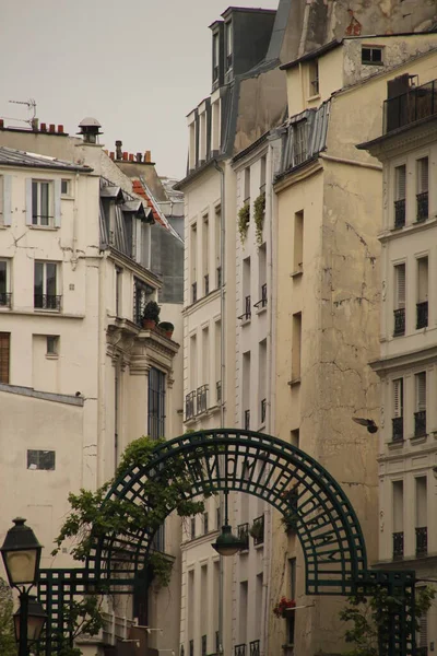 Fasáda Klasického Bytového Bloku Paříži — Stock fotografie