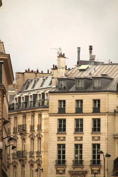 Facade Classic Apartments Block Paris — Stock Photo, Image