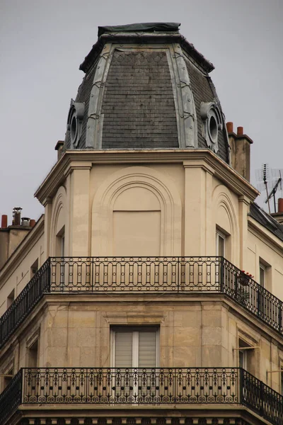 Façade Immeuble Appartements Classique Paris — Photo