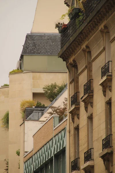 Fachada Bloque Apartamentos Clásicos París — Foto de Stock