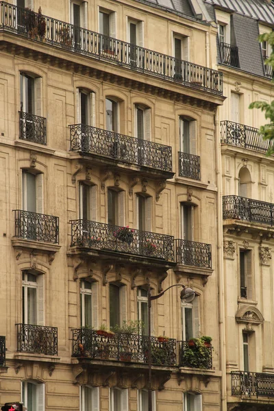 Facade Classic Apartments Block Paris — Stock Photo, Image