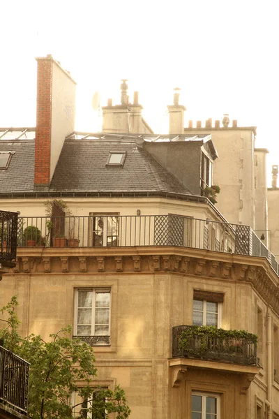 Façade Immeuble Appartements Classique Paris — Photo