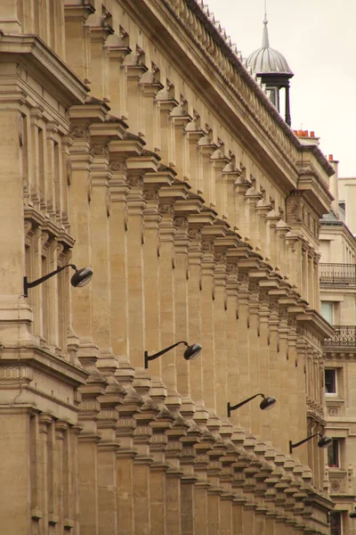 Fassade Eines Klassischen Wohnblocks Paris — Stockfoto