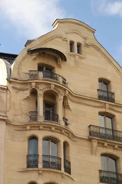 Fachada Bloque Apartamentos Clásicos París —  Fotos de Stock