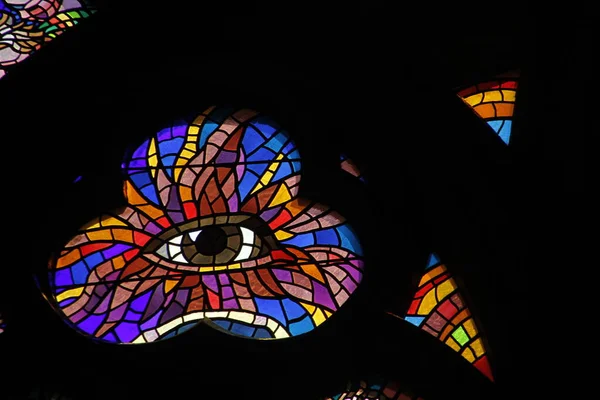 Vitus Cathedral Stained Glass — Stock Photo, Image