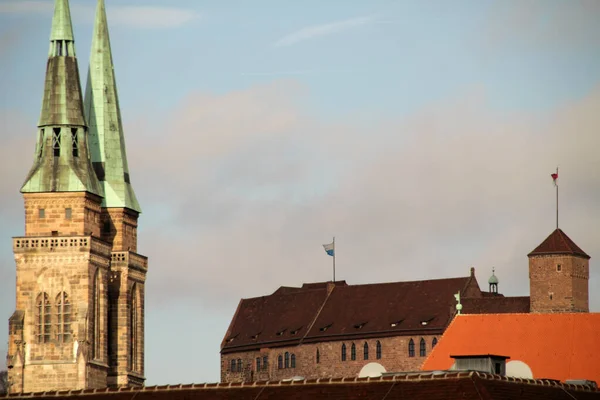 Vista Del Casco Antiguo Nuremberg — Foto de Stock