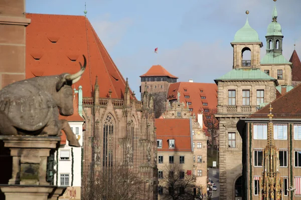 Vista Del Casco Antiguo Nuremberg — Foto de Stock