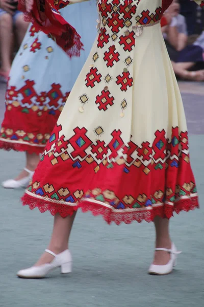 Russische Volkstanzausstellung Einem Straßenfest — Stockfoto