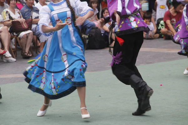 Russische Volkstanzausstellung Einem Straßenfest — Stockfoto