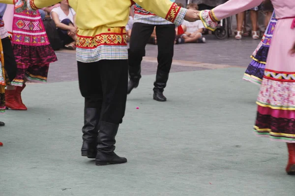 Російський Народний Танець Вуличному Фестивалі — стокове фото