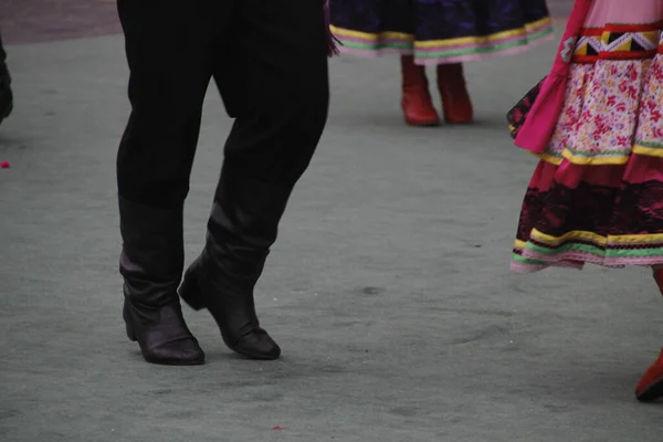 Ρωσικός Λαϊκός Χορός Φεστιβάλ Δρόμου — Φωτογραφία Αρχείου