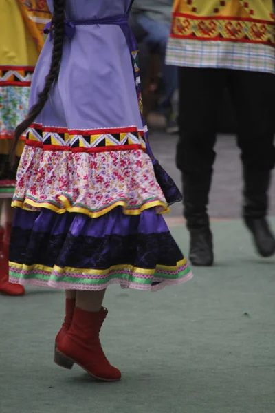 Ruský Lidový Tanec Pouličním Festivalu — Stock fotografie