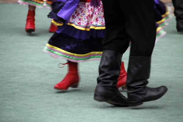 Danse Folklorique Russe Dans Festival Rue — Photo