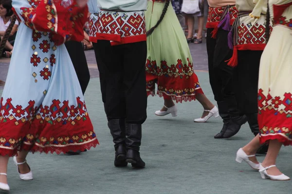 Russischer Volkstanz Auf Einem Straßenfest — Stockfoto