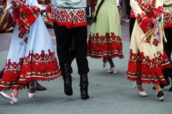 Russische Volksdans Een Straat Festival — Stockfoto