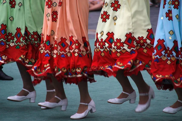 Danse Folklorique Russe Dans Festival Rue — Photo