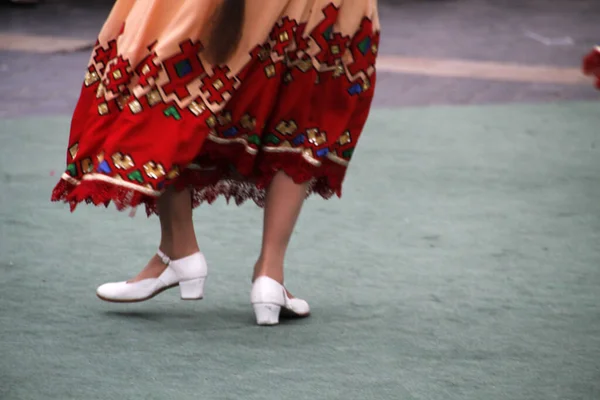 Russische Volksdans Een Straat Festival — Stockfoto