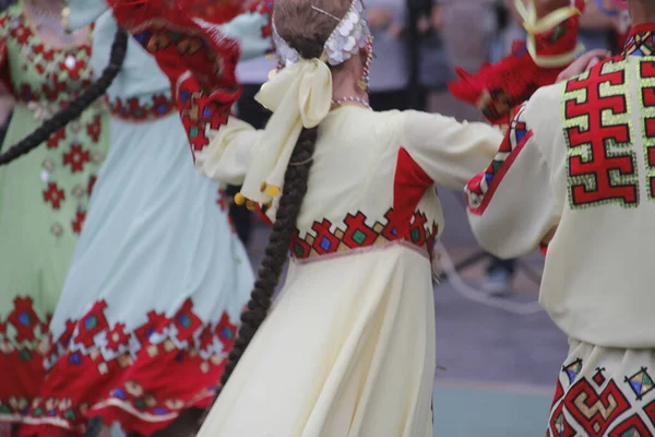 Rosyjski Taniec Ludowy Festiwalu Ulicznym — Zdjęcie stockowe