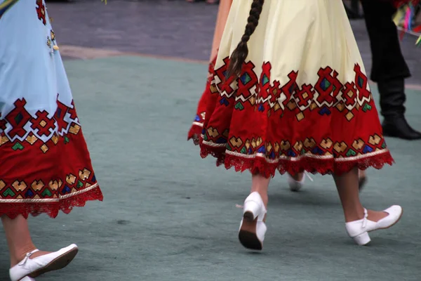 Russischer Volkstanz Auf Einem Straßenfest — Stockfoto