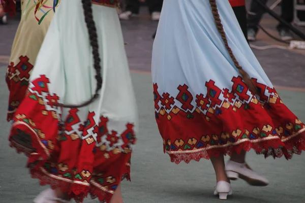 Danse Folklorique Russe Dans Festival Rue — Photo