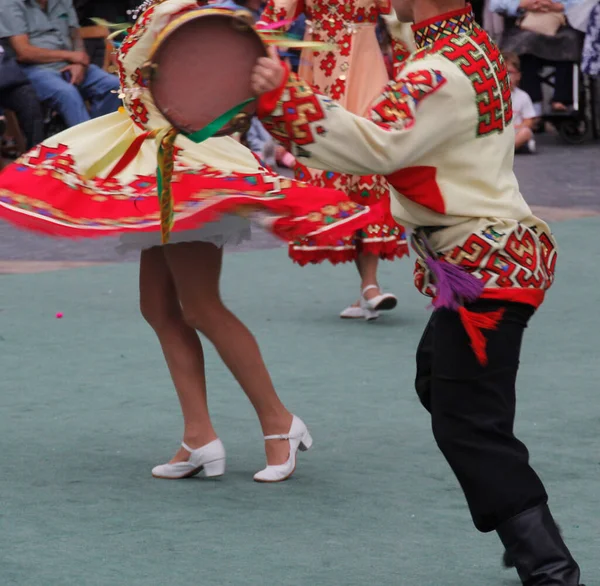 Danse Folklorique Russe Dans Festival Rue — Photo