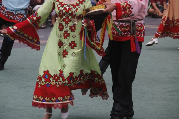 Danse Folklorique Russe Dans Festival Rue — Photo