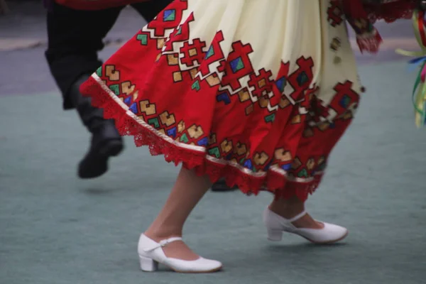 Rus Halk Dansları Bir Sokak Festivalinde — Stok fotoğraf