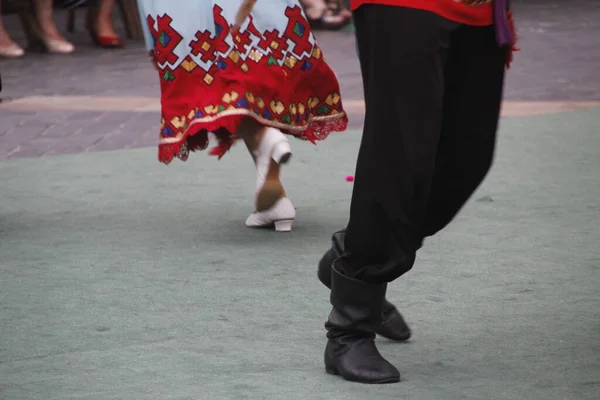 Ruský Lidový Tanec Pouličním Festivalu — Stock fotografie