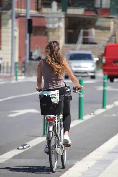 Fahrradfahren Einer Städtischen Umgebung — Stockfoto