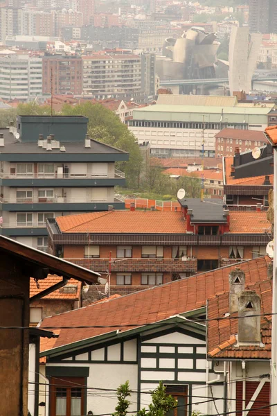 Byggnad Ett Område Bilbao — Stockfoto