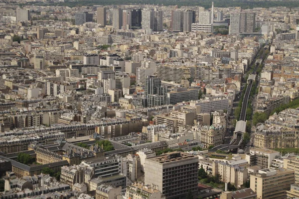 Párizs Légi Kilátása Montparnasse Toronyból — Stock Fotó