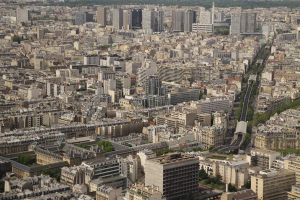 Luchtfoto Van Parijs Vanaf Montparnasse Tower — Stockfoto