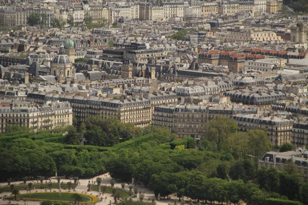 Vista Aérea París Desde Torre Montparnasse —  Fotos de Stock