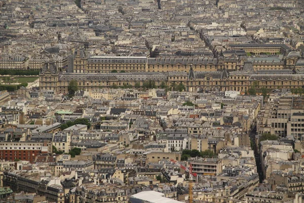 Vista Aérea París Desde Torre Montparnasse —  Fotos de Stock