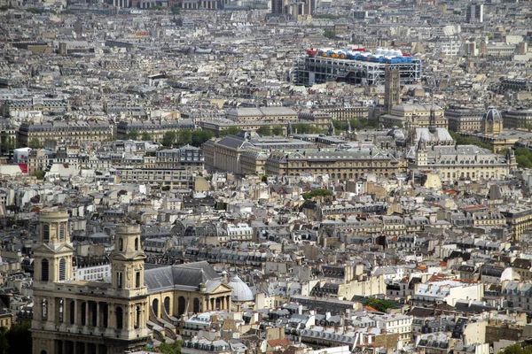 Luchtfoto Van Parijs Vanaf Montparnasse Tower — Stockfoto