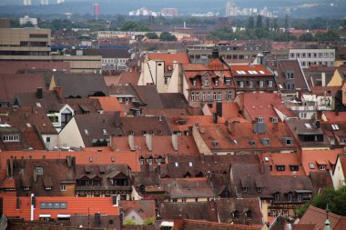 Eski Nürnberg kasabasının mimari mirası.