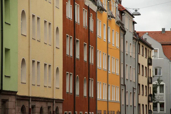 Fachada Bloco Apartamentos Nuremberga — Fotografia de Stock