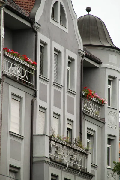 Fachada Bloque Apartamentos Nuremberg —  Fotos de Stock