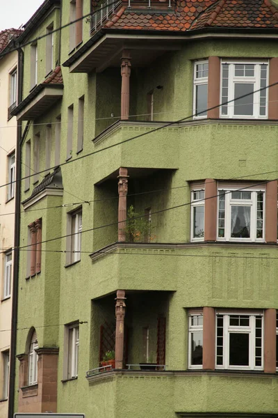 Fachada Bloque Apartamentos Nuremberg —  Fotos de Stock